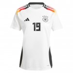 Günstige Fußballtrikots Deutschland Sane 19 Frauens Heimtrikot EURO 2024 Kurzarm
